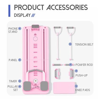 Multifunctional Pilates Board Fitness Equipment Home Abdominal Wheel Sports Exercise Timing Supine Board